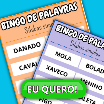 Cartelas de bingo sílabas PDF para imprimir Para alunos em fase de alfabetização