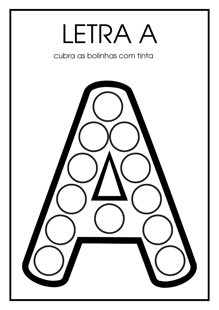 Atividade para educação infantil infantil 3 anos letra a A