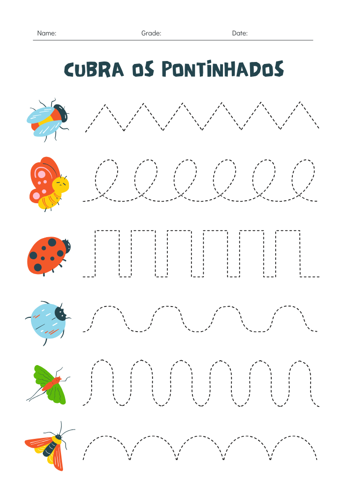 Atividade para educação infantil infantil 3 anos com bichinhos