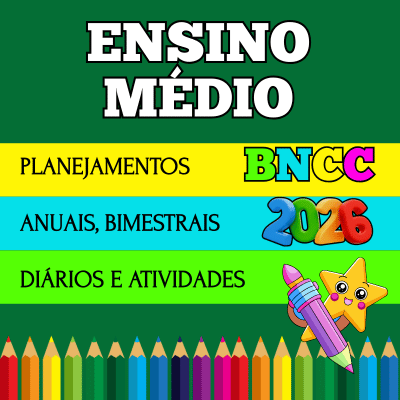 Planejamento Anual 2026 ensino médio alinhado à bncc para 1º, 2º e 3º ano