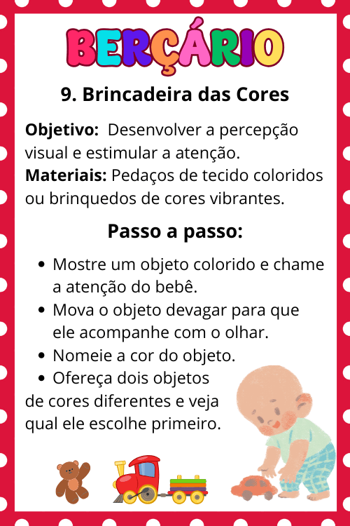 Atividades para berçário 1 e 2 sobre cores