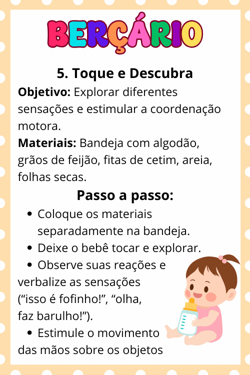 Atividades para berçário I E II Para estimular coordenação motora