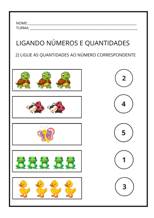 Atividades de matemática para educação infantil 4 e 5 anos