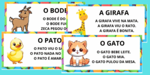 textos pequenos alfabetização interpretação