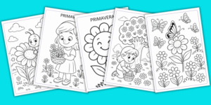 desenhos primavera imprimir colorir pdf
