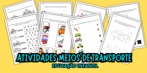 Atividades meio de transporte educação infantil pdf para imprimir