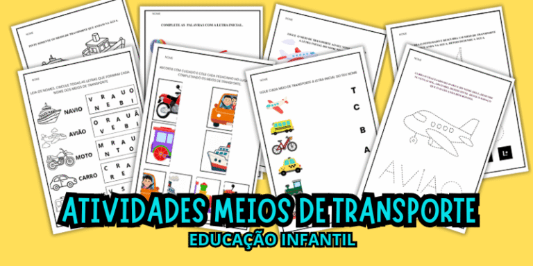 Atividades meio de transporte educação infantil pdf para imprimir