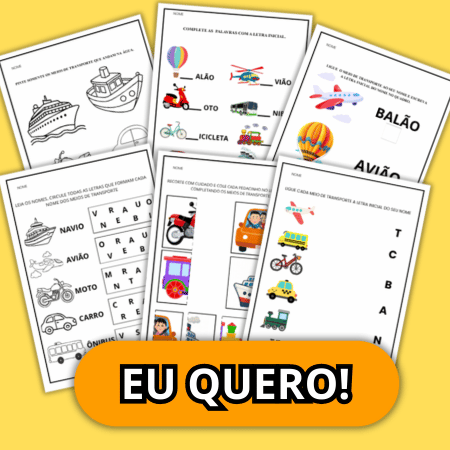 Atividades trânsito educação infantil para impressão