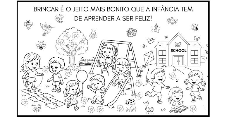 Painel cartaz colaborativo dia das crianças para imprimir e colorir (1)