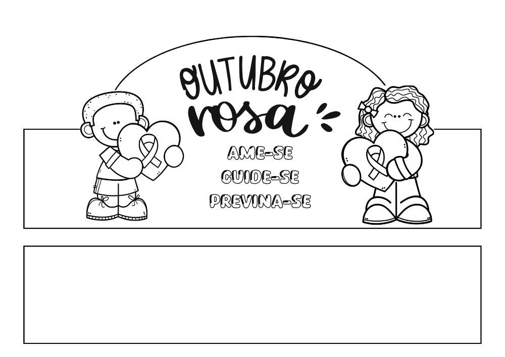 coroa outubro rosa para crianças da educação infantil para imprimir grátis em pdf para colorir