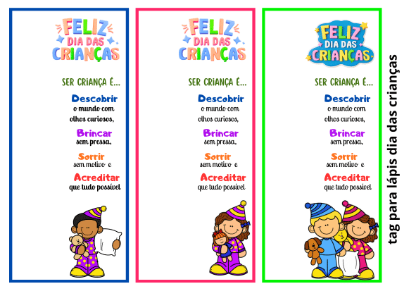 lembrancinha dia das crianças imprimir lápis