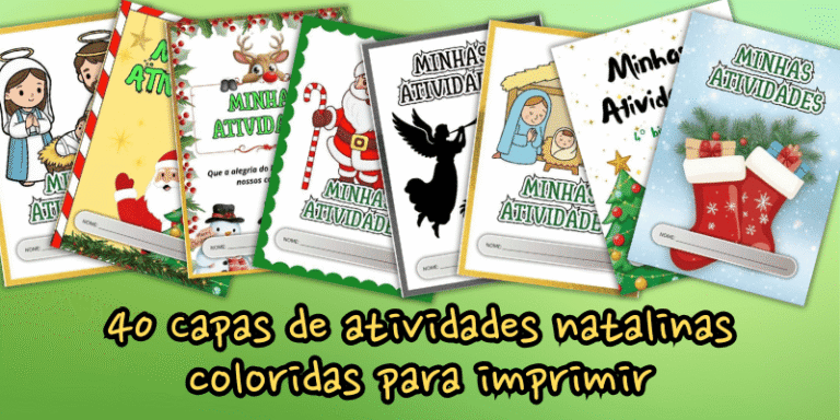 40 Capas de atividades natalinas coloridas para imprimir: modelos ...
