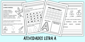 atividades letra a para alfabetização infantil prontas em pdf para impressão