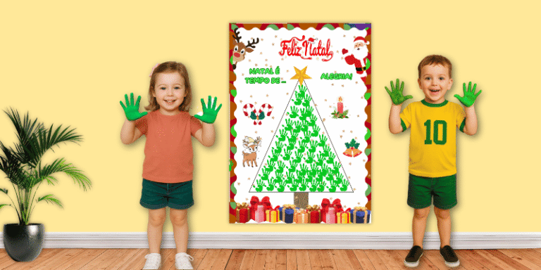 cartaz colaborativo coletivo de natal para educação infantil em pdf pronto para baixar e imprimir