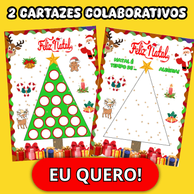 cartaz coletivo colaborativo natal educação infantil