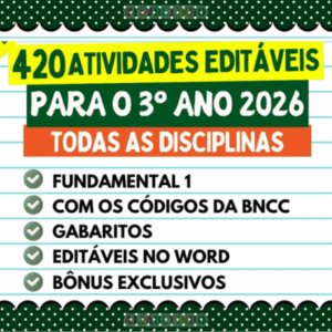 Atividades 3º ano bncc 2026 alinhado as mais recentes diretrizes da base nacional comum curricular (bncc)