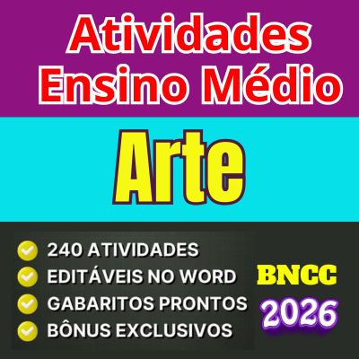 Atividades de arte ensino médio conforme a bncc 2026 prontas para imprimir