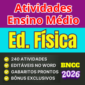 Atividades de educação física ensino médio atualizado conforme a bncc 2026 com gabaritos