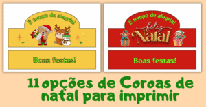 Coroa de natal para imprimir em pdf para educação infantil