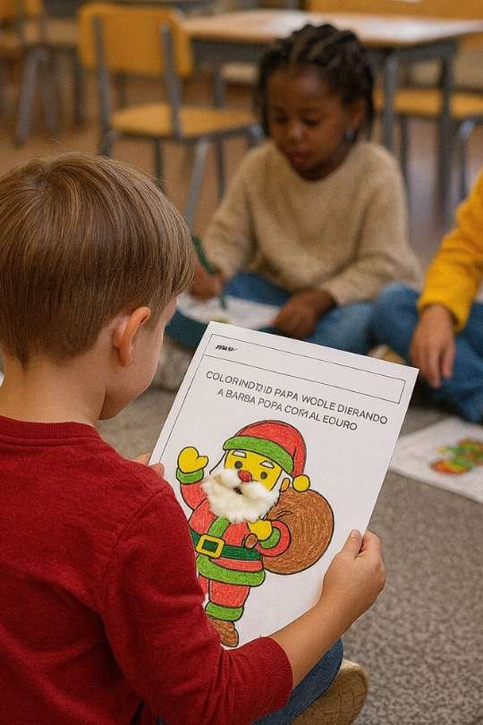 atividade de arte natal educação infantil papai noel