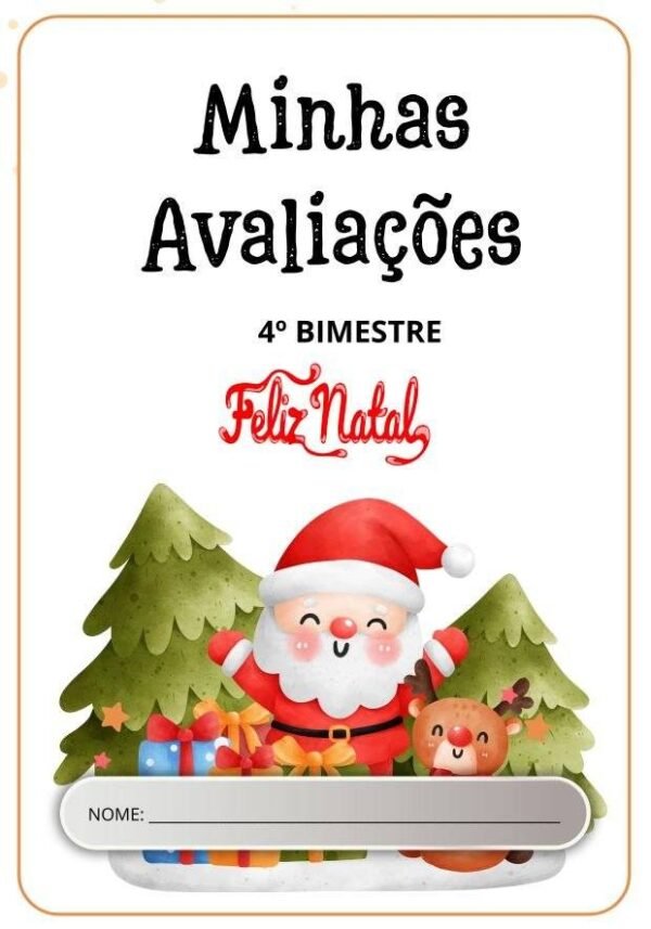 40 capas de provas de natal colorida para imprimir