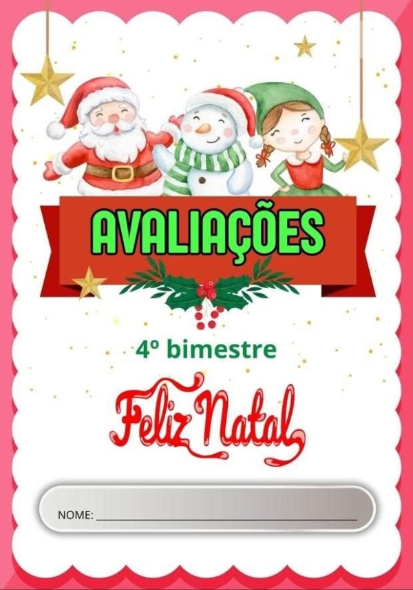 40 capas de provas de natal colorida para imprimir