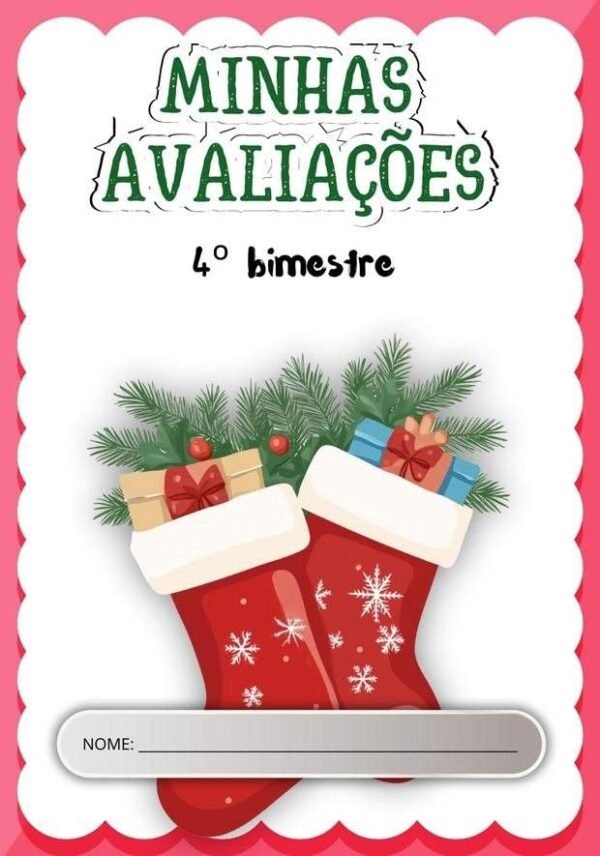 40 capas de provas de natal colorida para imprimir