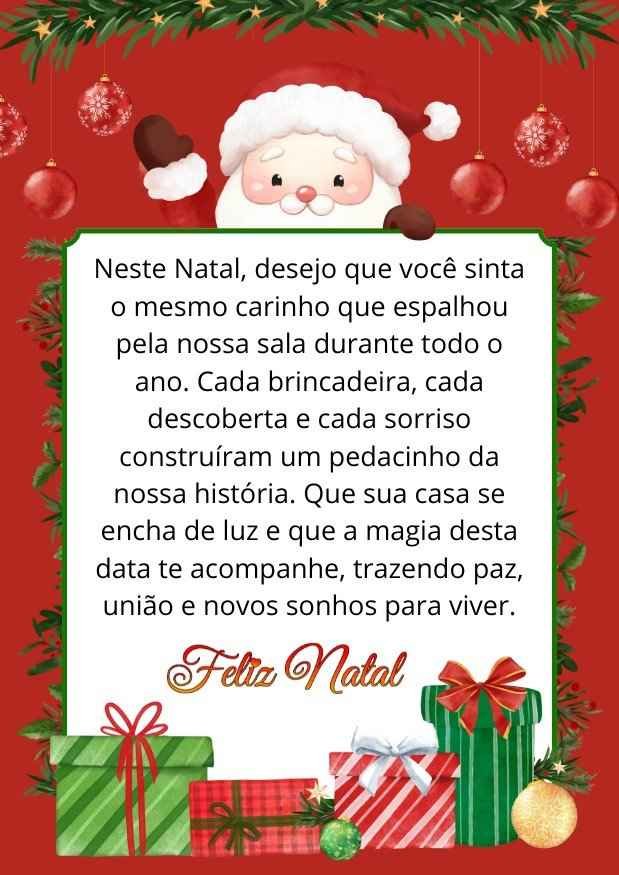 mensagem natal cartinha infantil papai noel 02