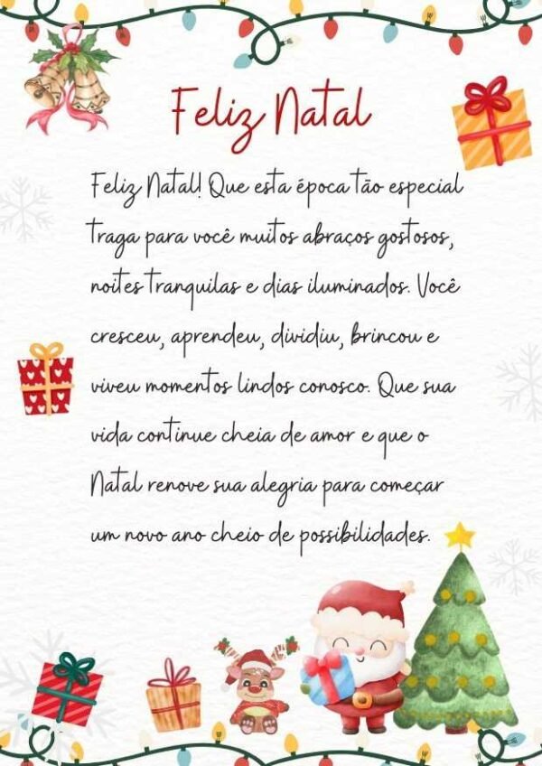 Mensagem de Natal para alunos Educação Infantil: 12 opções carinhosas ...