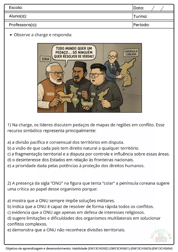 Atividades geografia ensino médio bncc 1