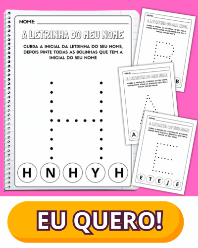 Atividade a letrinha do meu nome para imprimir