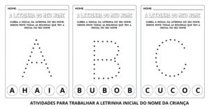 Atividades com a Letra Inicial do Nome para Imprimir