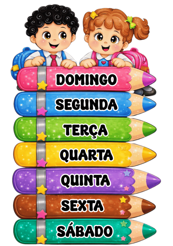 Painel Dias da Semana para Imprimir: Modelo Pronto, Lindo e Funcional ...