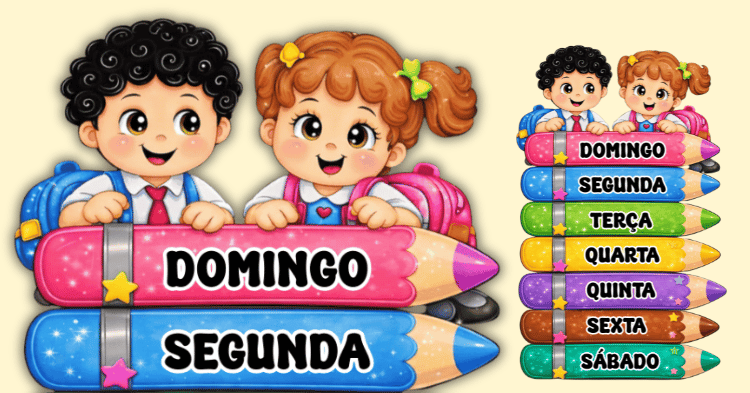 painel dias da semana para imprimir