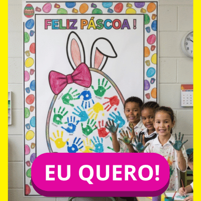 Cartaz coletivo páscoa educação infantil pdf para imprimir