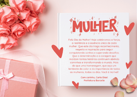 cartão dia da mulher para imprimir cheio de afeto