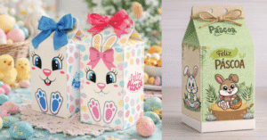 lembrancinha de páscoa calxinhas milk fofas