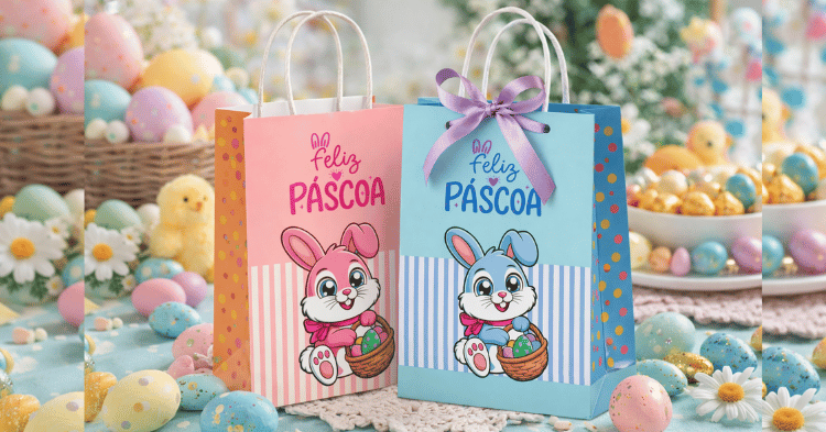 lembrancinha de páscoa sacolinha para doces
