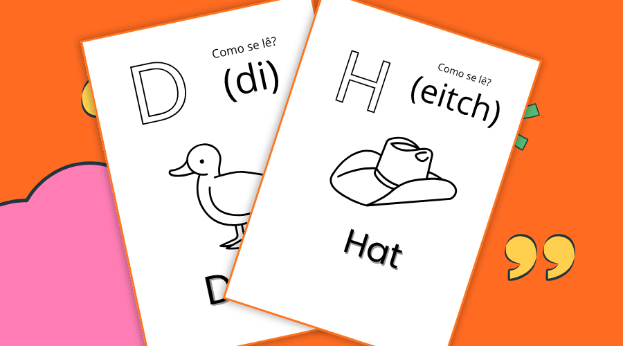 Alfabeto ilustrado em inglês