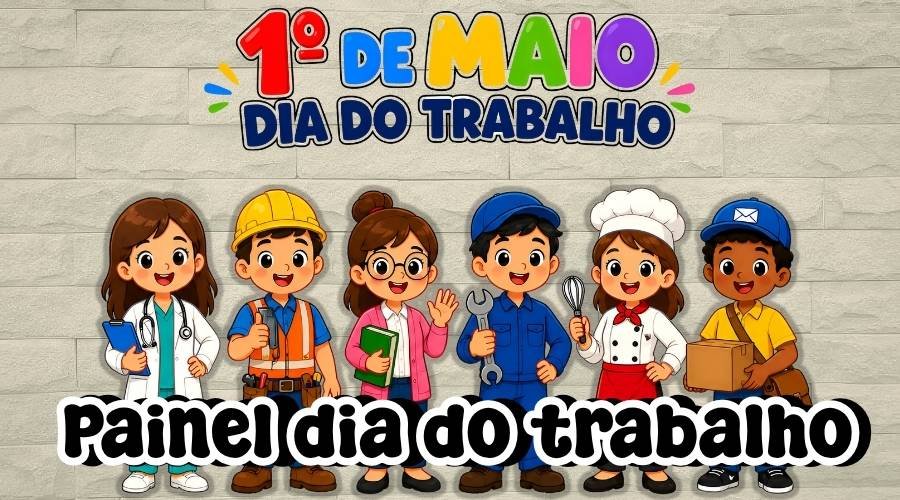Painel dia do trabalho para imprimir grátis