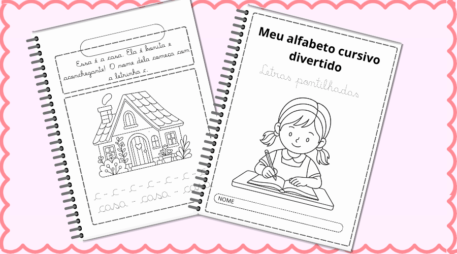 meu alfabeto cursivo divertido