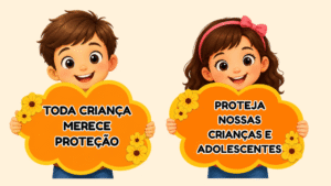 Plaquinhas maio laranja