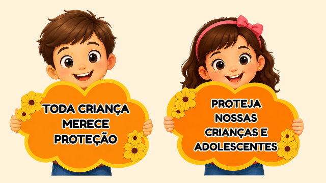 Plaquinhas maio laranja
