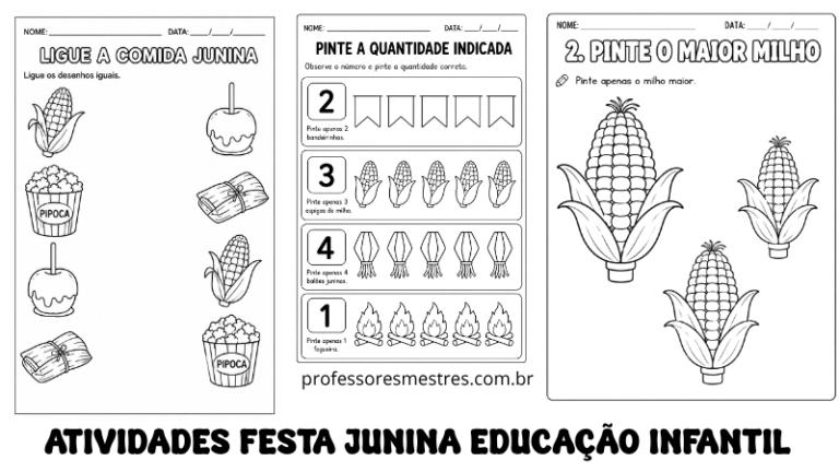 Atividade Festa Junina Educação Infantil para imprimir