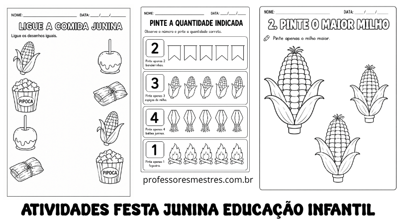 Atividade Festa Junina Educação Infantil para imprimir