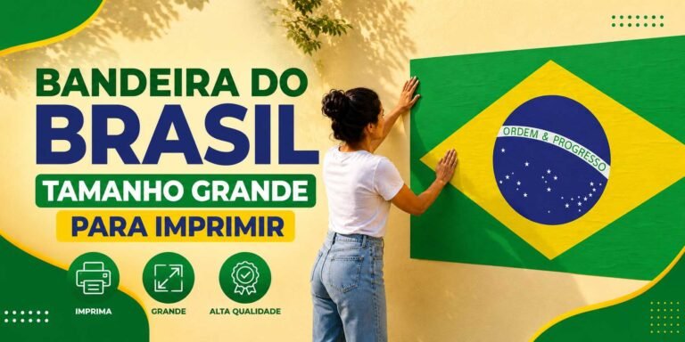 Bandeira do Brasil grande para imprimir