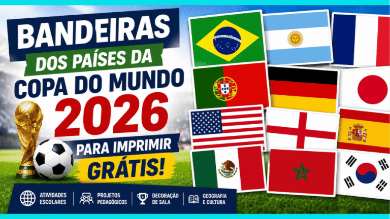 Bandeiras dos Países da Copa do Mundo 2026 para Imprimir Grátis (1)