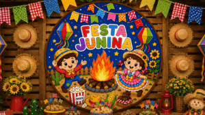 Painel Festa Junina para Imprimir para decorar sala de aula
