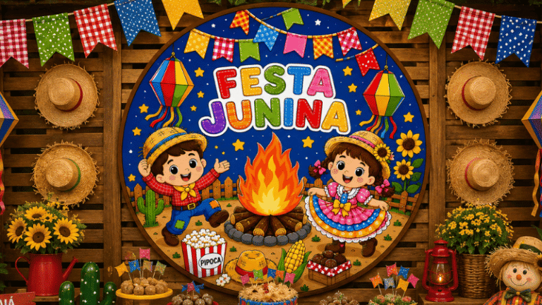 Painel Festa Junina para Imprimir para decorar sala de aula
