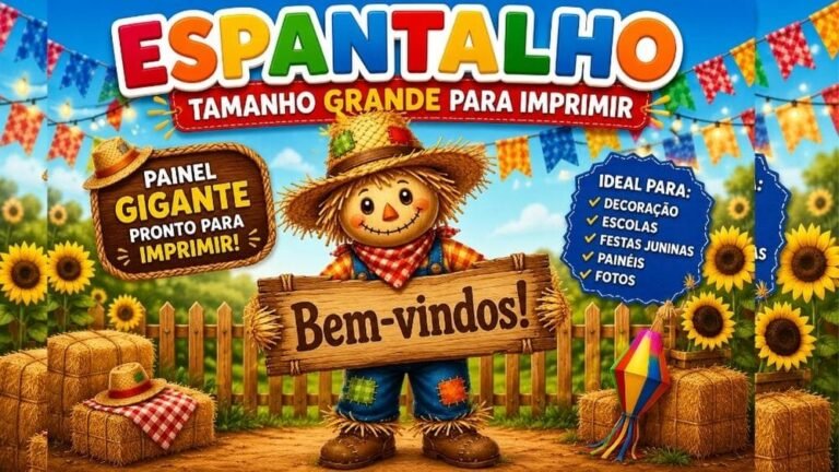 espantalhao tamanho grande para imprimir grátis